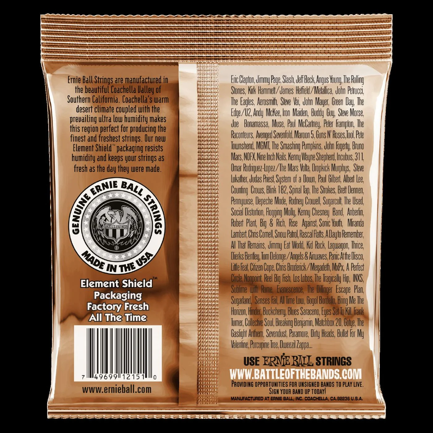 Ernie Ball 2151 Earthwood Rock and Blues with Plain G Phosphor Bronze Acoustic Guitar Strings - Image 2