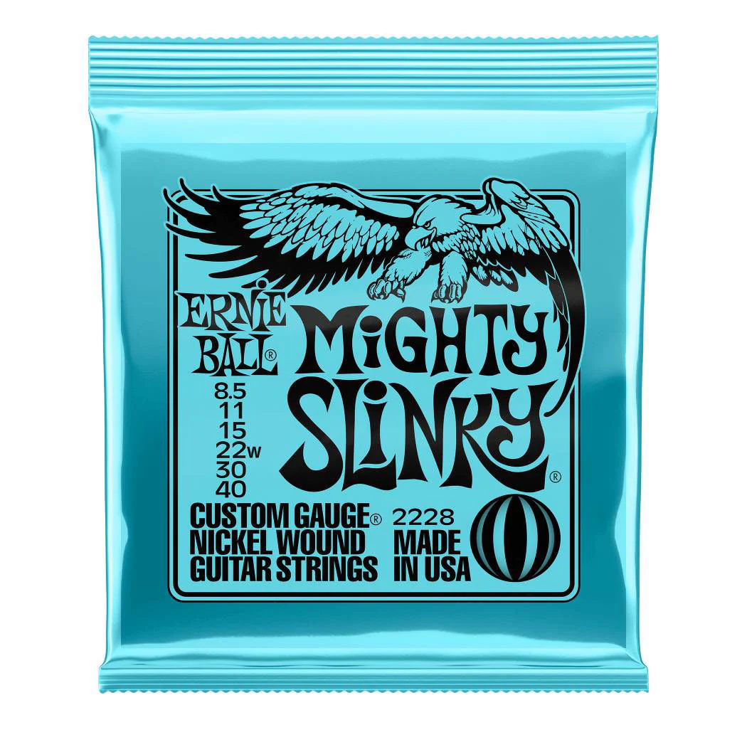 Ernie Ball 2228 8.5-40 Mighty Slinky Nickel Wound Electric Guitar Strings - Image 2