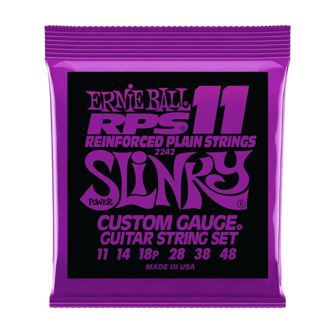 Ernie Ball 2242 11 - 48 Power Slinky RPS Nickel Wound Electric Guitar Strings - Image 2