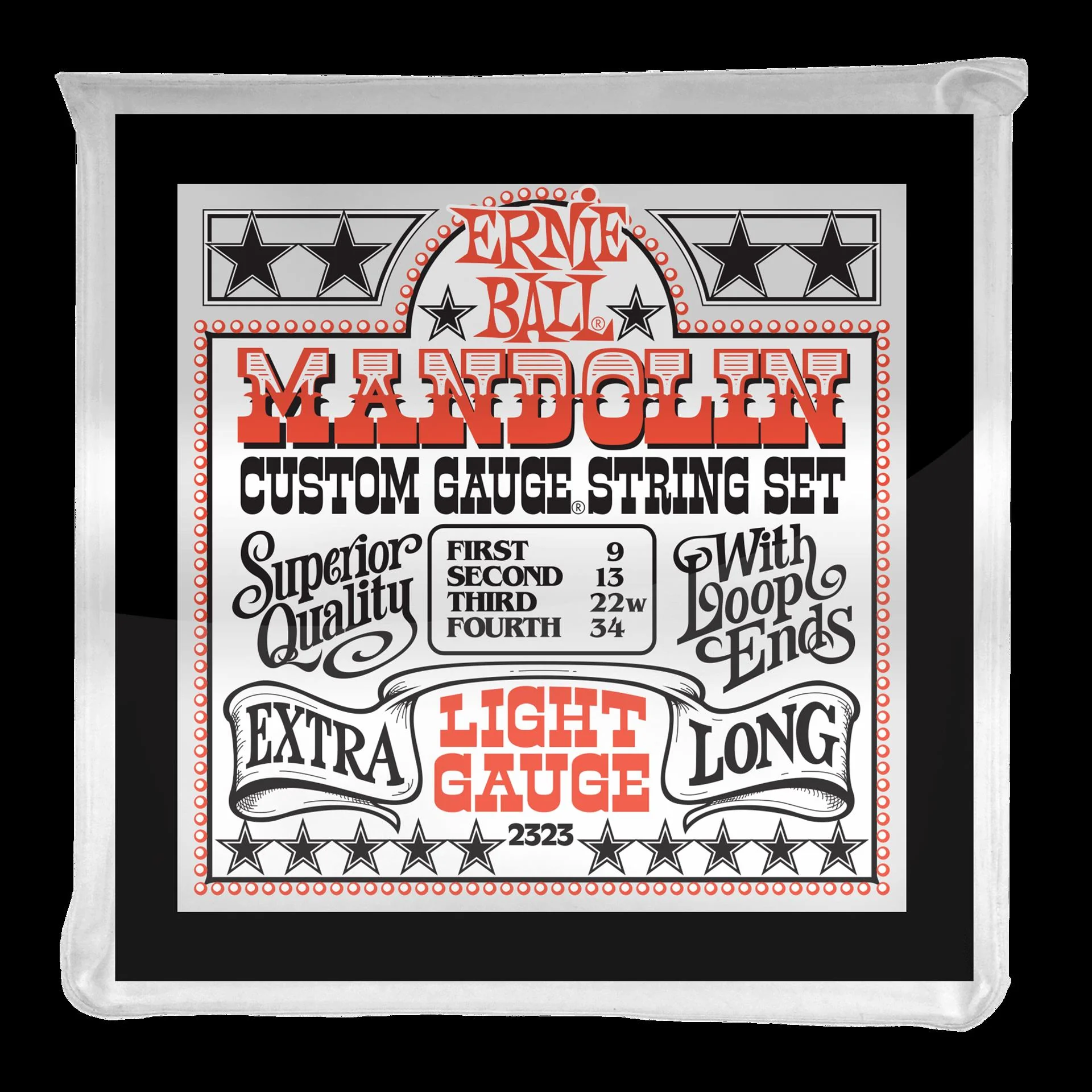 Ernie Ball 2323 Light Loop End Stainless Steel Mandolin Guitar Strings - Image 3