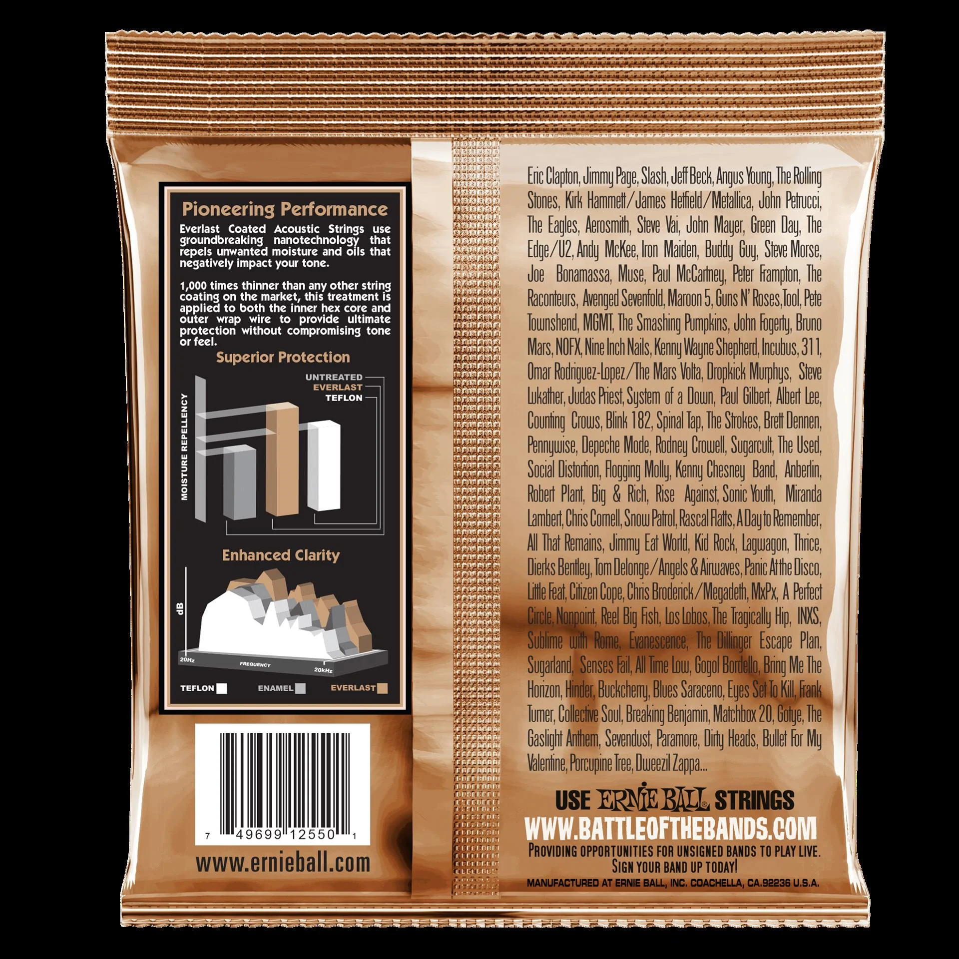 Ernie Ball 2550 Everlast Extra Light Coated Phosphor Bronze Acoustic Guitar Strings - Image 3