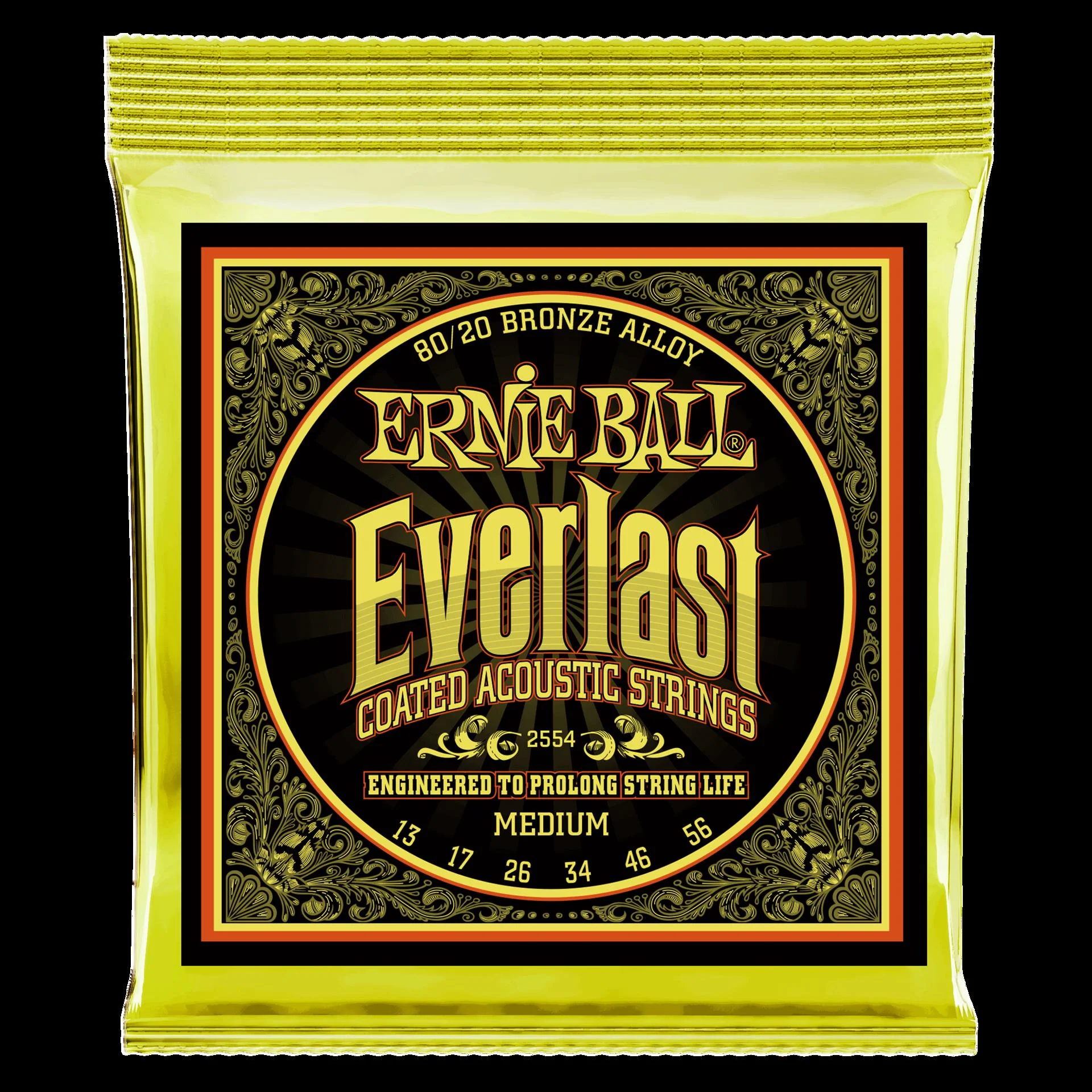 Ernie Ball 2554 Everlast Medium Coated 80 20 Bronze Acoustic Guitar Strings - Image 3