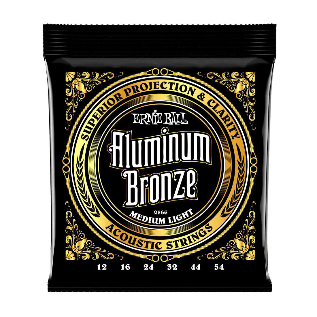 Ernie Ball 2566 12-54 Medium Light Aluminum Bronze Acoustic Guitar Strings - Image 2