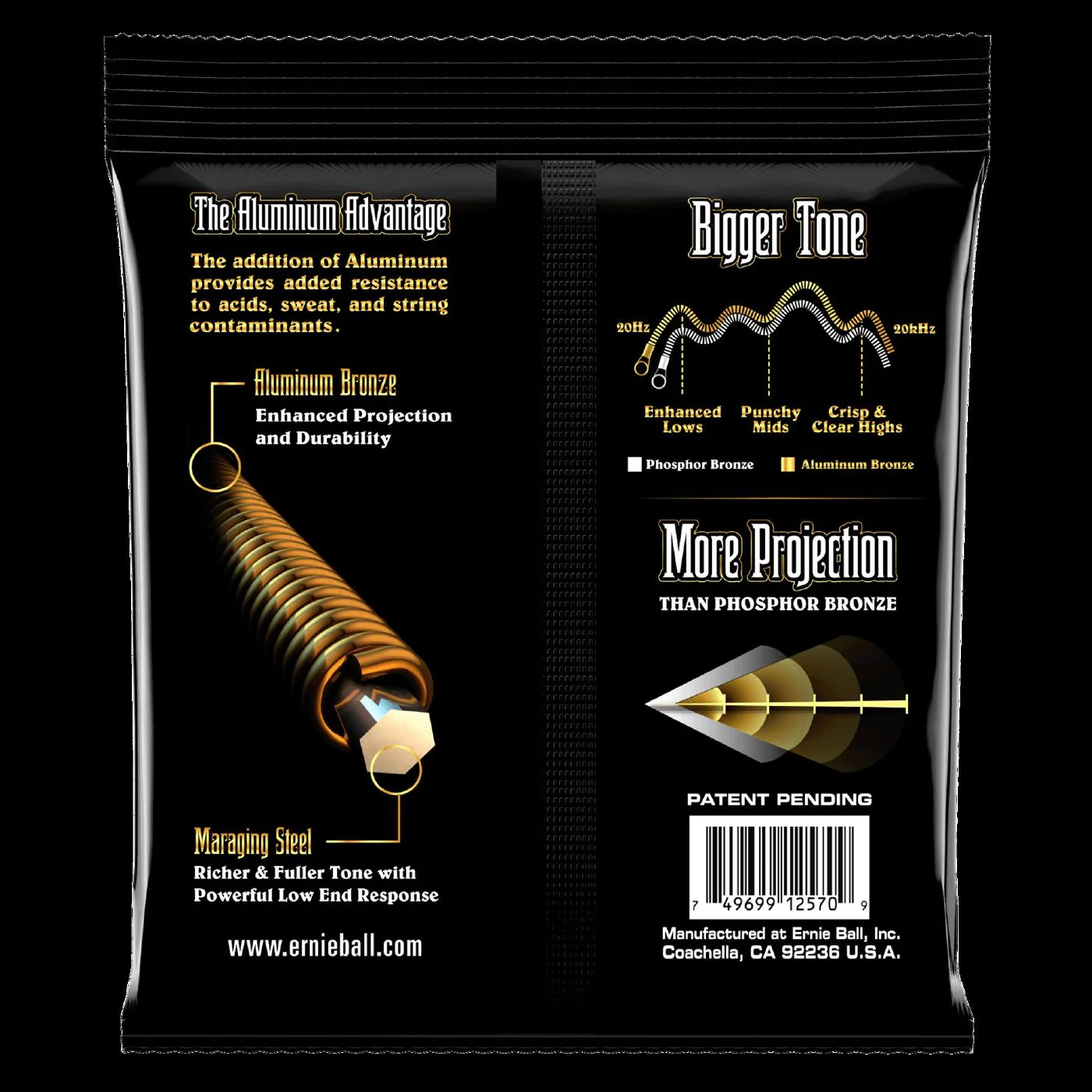 Ernie Ball 2570 Extra Light Aluminum Bronze Acoustic Guitar Strings - Image 2