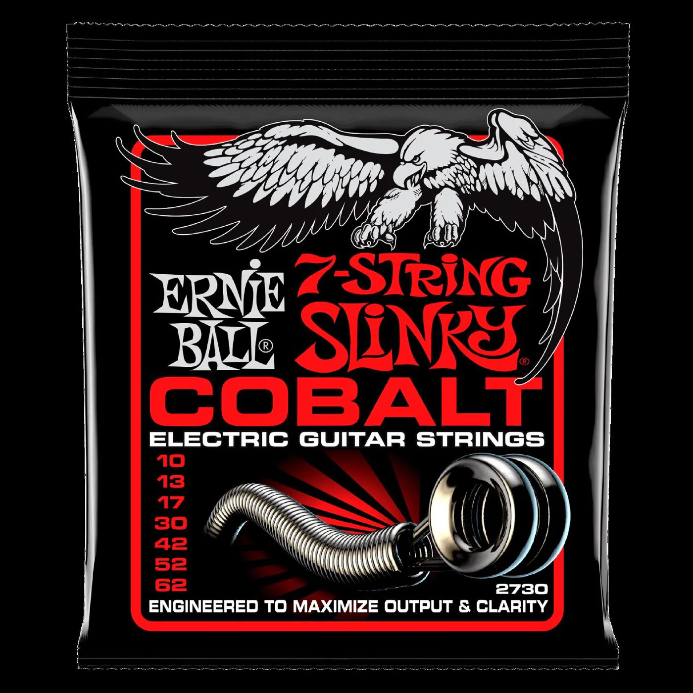Ernie Ball 2730 Skinny Top Heavy Bottom Slinky 7-String Cobalt Electric Guitar Strings