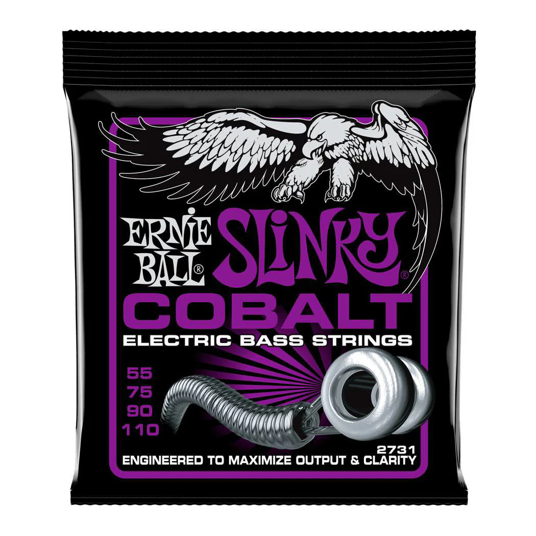 Ernie Ball 2731 55-110 Power Slinky Cobalt Electric Bass Guitar Strings - Image 2