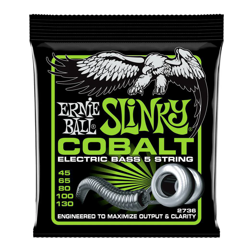 Ernie Ball 2736 41-130 Bass 5 Slinky Cobalt Electric Bass Guitar Strings - Image 2