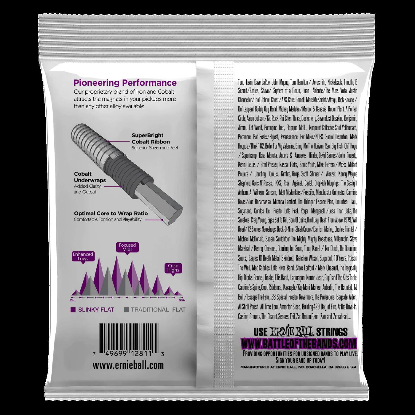 Ernie Ball 2811 Power Slinky Flatwound Electric Bass Strings - Image 2