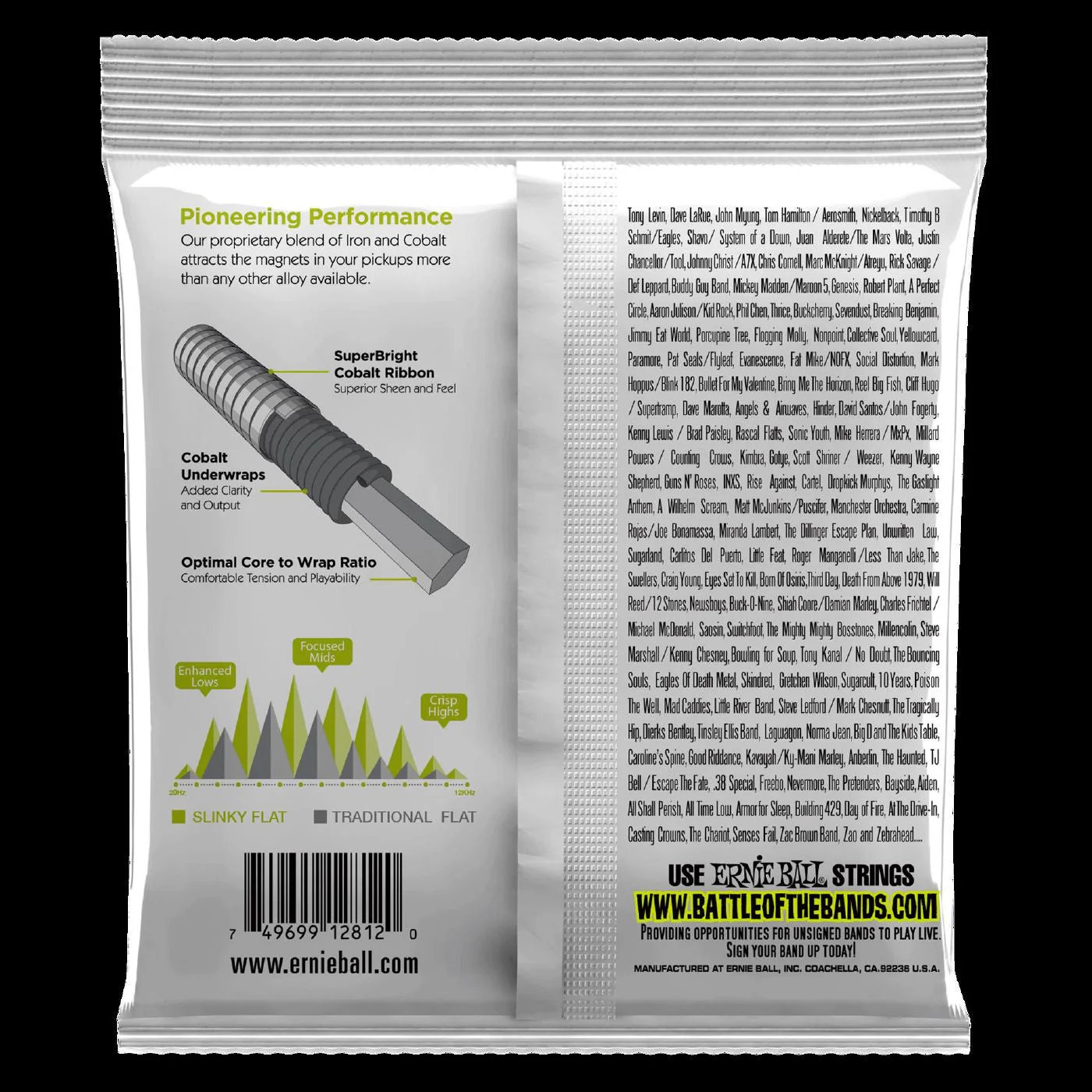 Ernie Ball 2812 Regular Slinky Flatwound Electric Bass Strings - Image 2