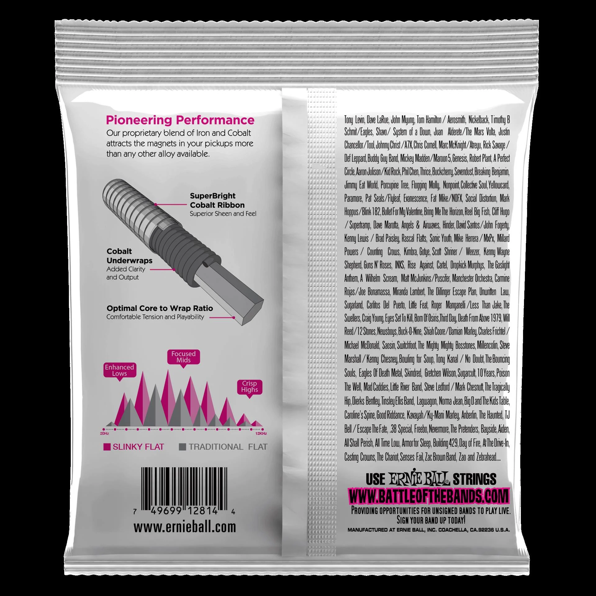 Ernie Ball 2814 Super Slinky Flatwound Electric Bass Strings - Image 4