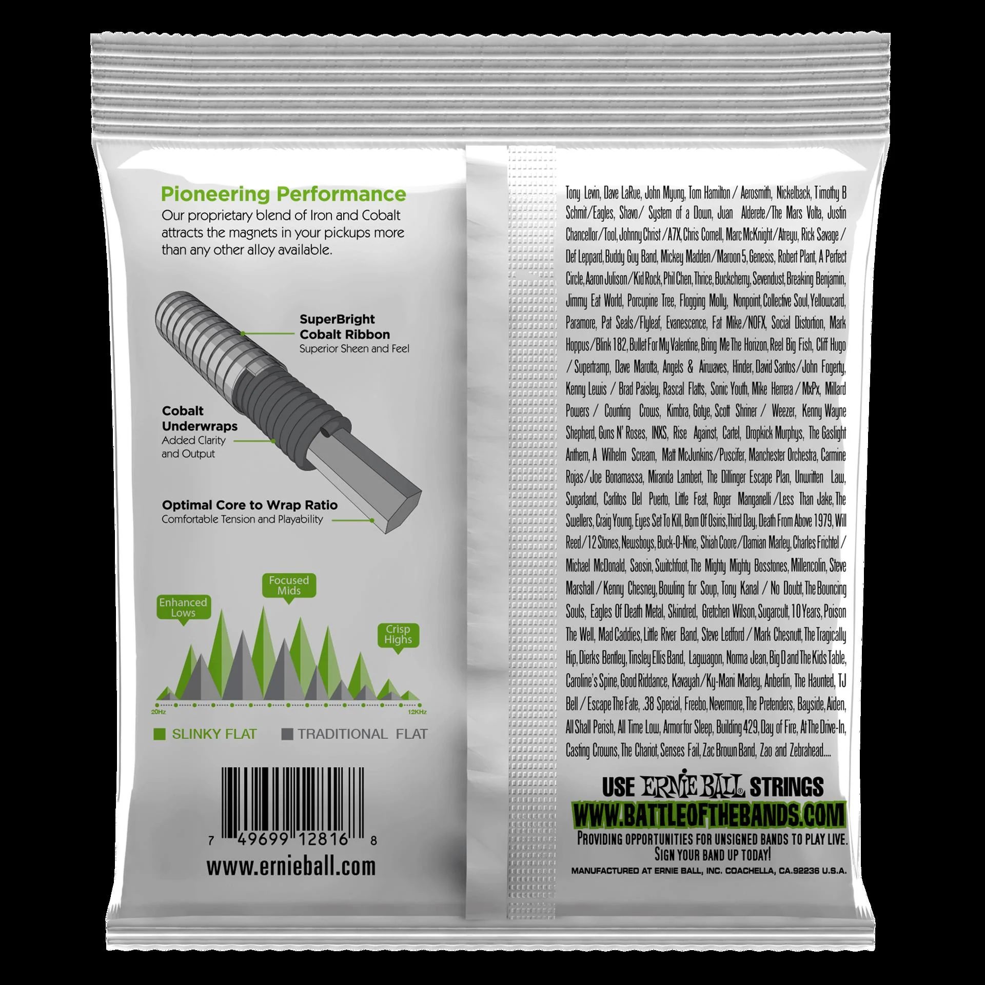Ernie Ball 2816 Regular Slinky 5-String Flatwound Electric Bass Strings - Image 3