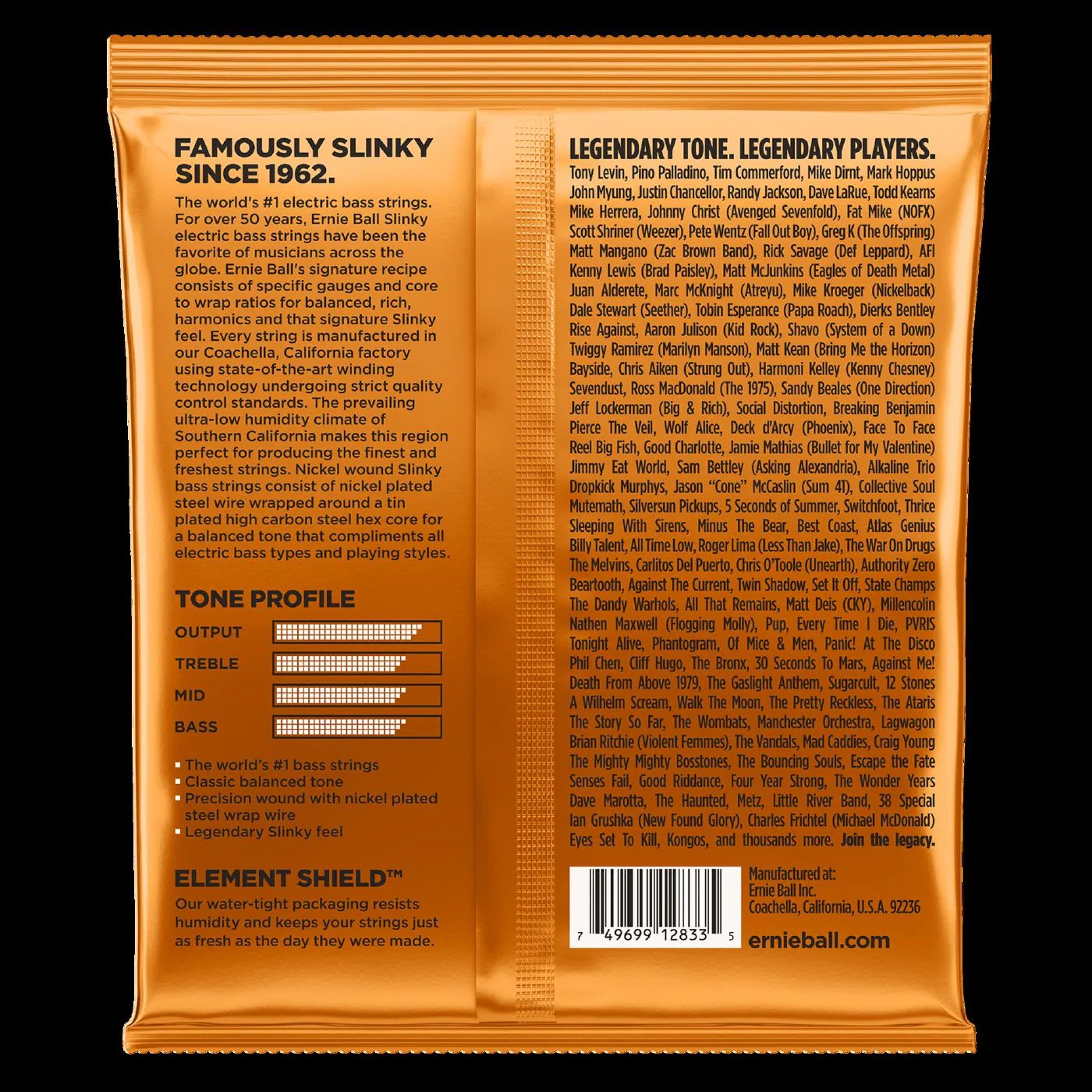 Ernie Ball 2833 Hybrid Slinky Nickel Wound Electric Bass Strings - Image 2