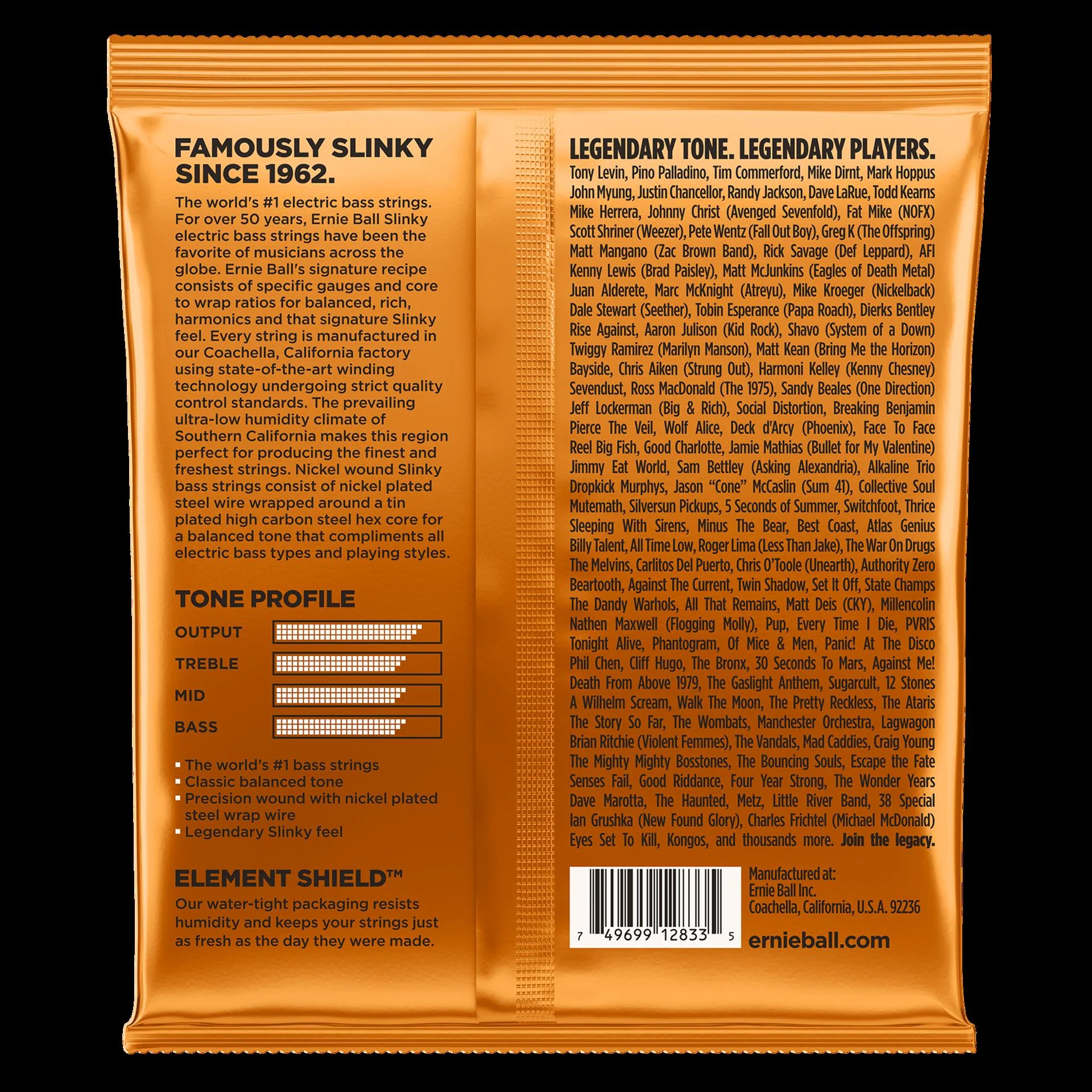 Ernie Ball 2833 Hybrid Slinky Nickel Wound Electric Bass Strings - Image 4