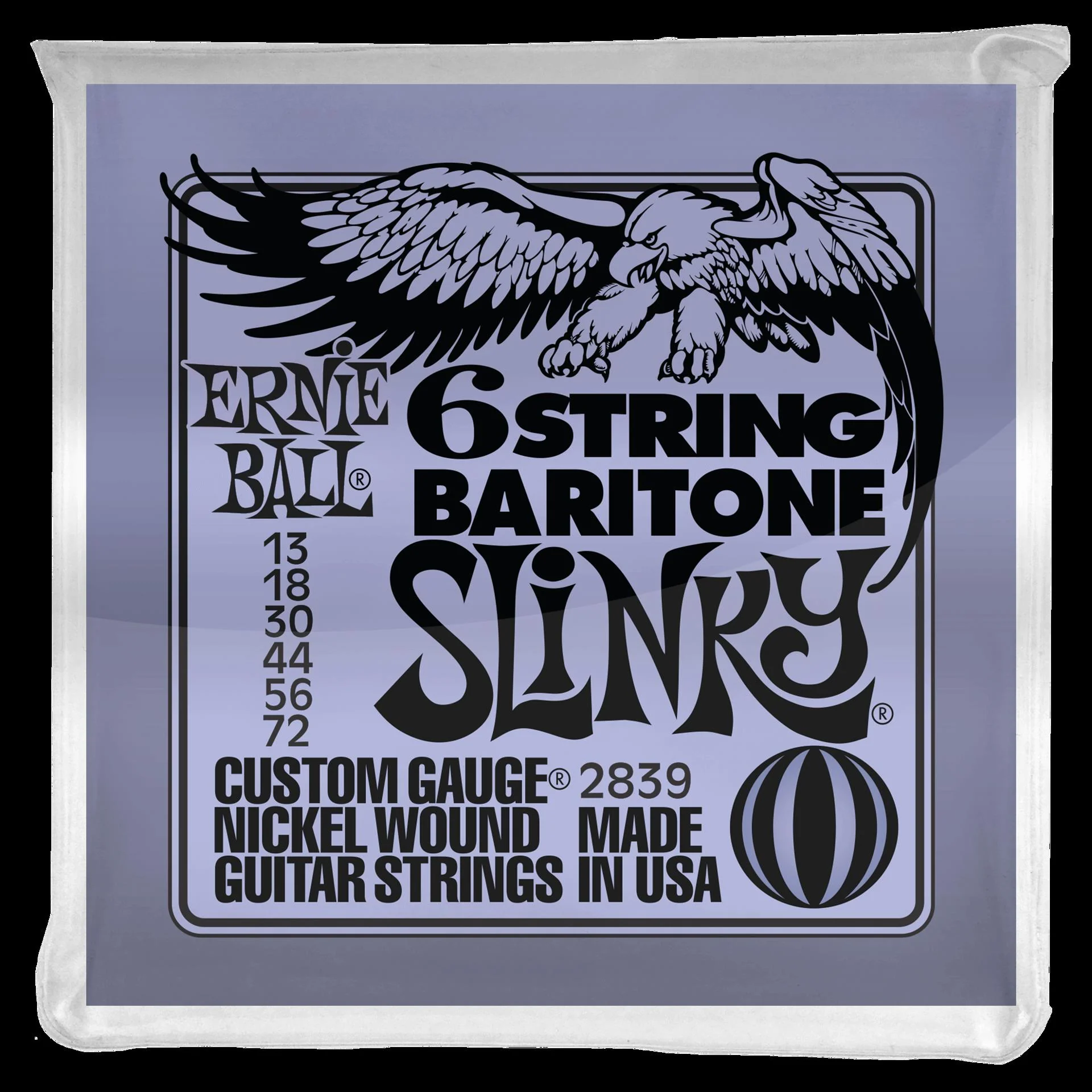 Ernie Ball 2839 Slinky 6-String with small ball end 29 5-8 scale Baritone Guitar Strings - Image 3
