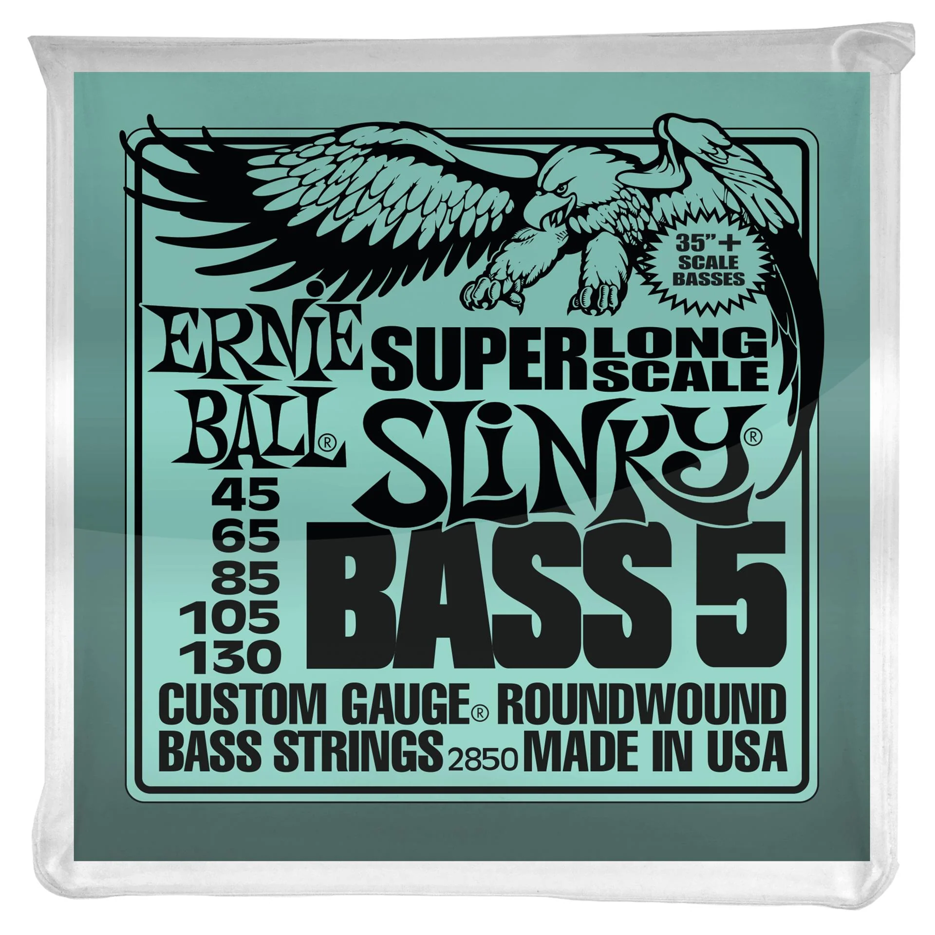 Ernie Ball 2850 Bass 5 Slinky Super Long Scale Electric Bass Strings - Image 4
