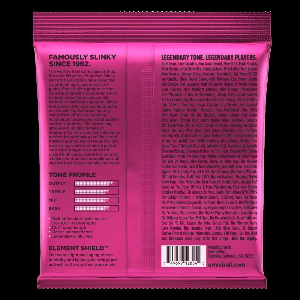 Ernie Ball 2854 Super Slinky Short Scale Bass Guitar Strings - Image 2