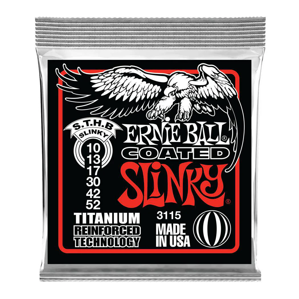 Ernie Ball 3115 10-52 Skinny Top/Heavy Bottom Slinky RPS Coated Titanium Electric Guitar Strings - Image 2