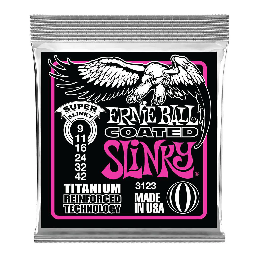 Ernie Ball 3123 9-42 Super Slinky RPS Coated Titanium Electric Guitar Strings - Image 2