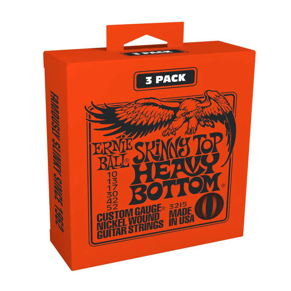 Ernie Ball 3215 10-52 Skinny Top Heavy Bottom Slinky Nickel Wound Electric Guitar Strings 3 Pack - Image 2