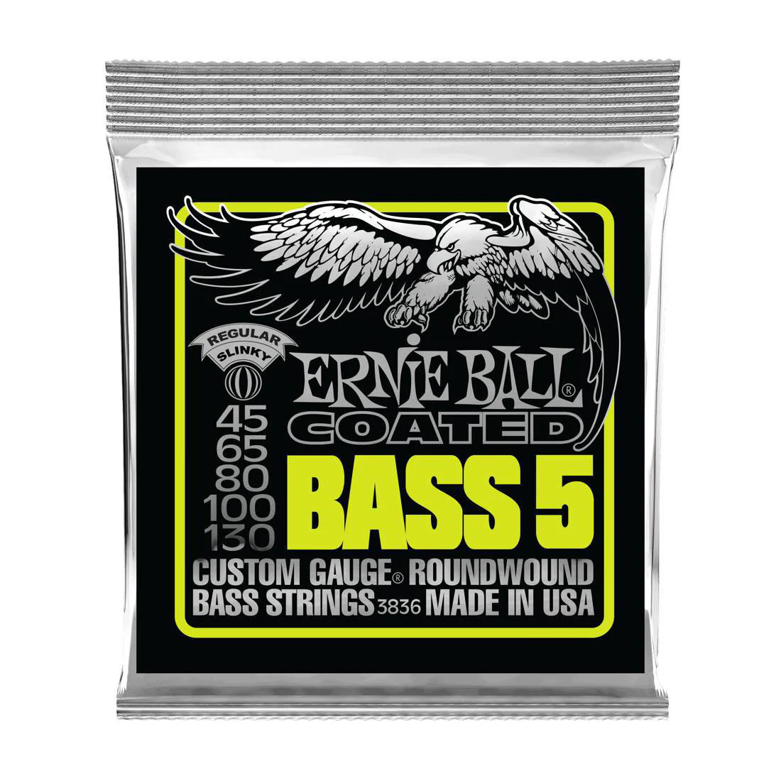 Ernie Ball 3836 45-130 Bass 5 Slinky Coated Electric Bass Guitar Strings - Image 2