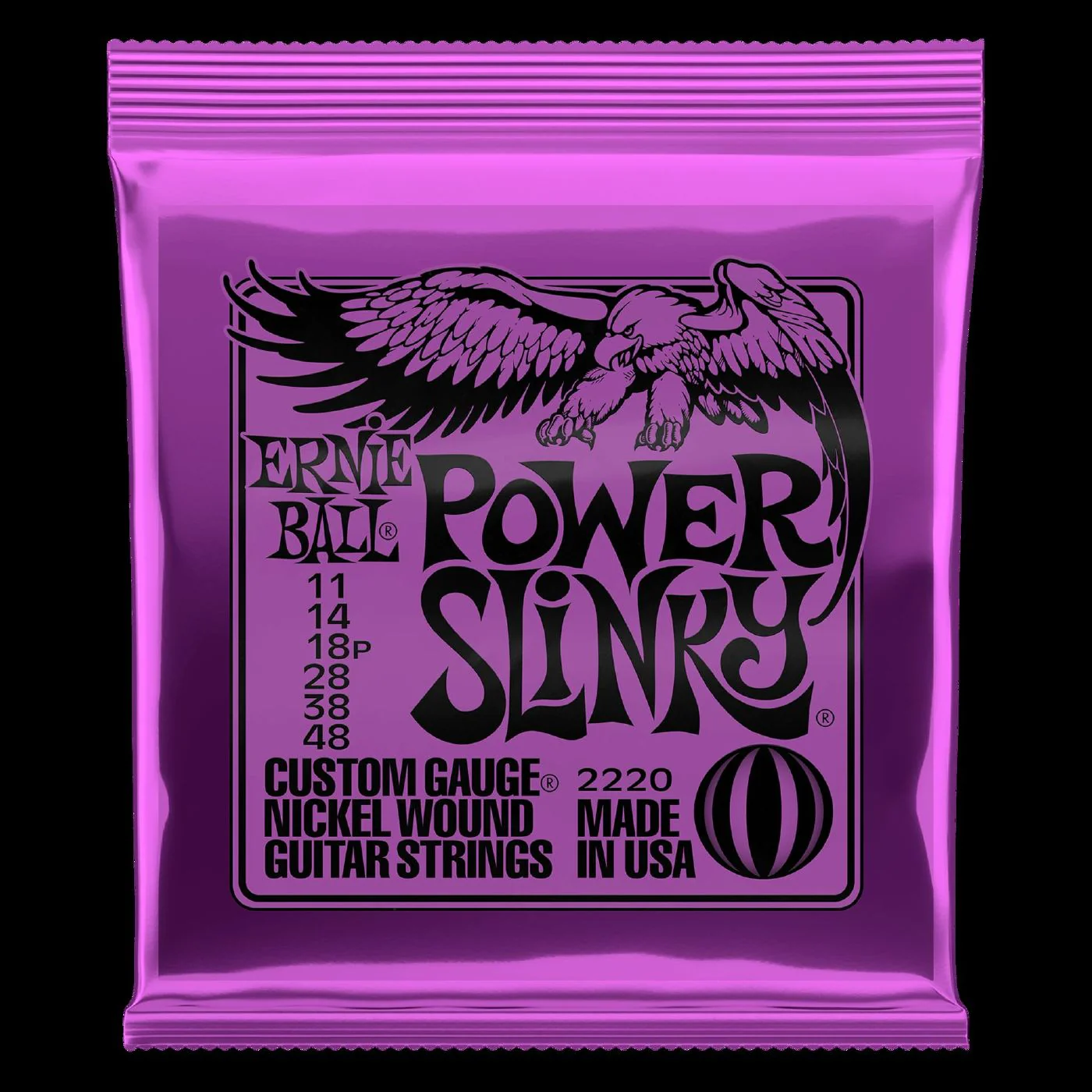 Ernie Ball E2220 11-48 Power Slinky Electric Guitar Strings