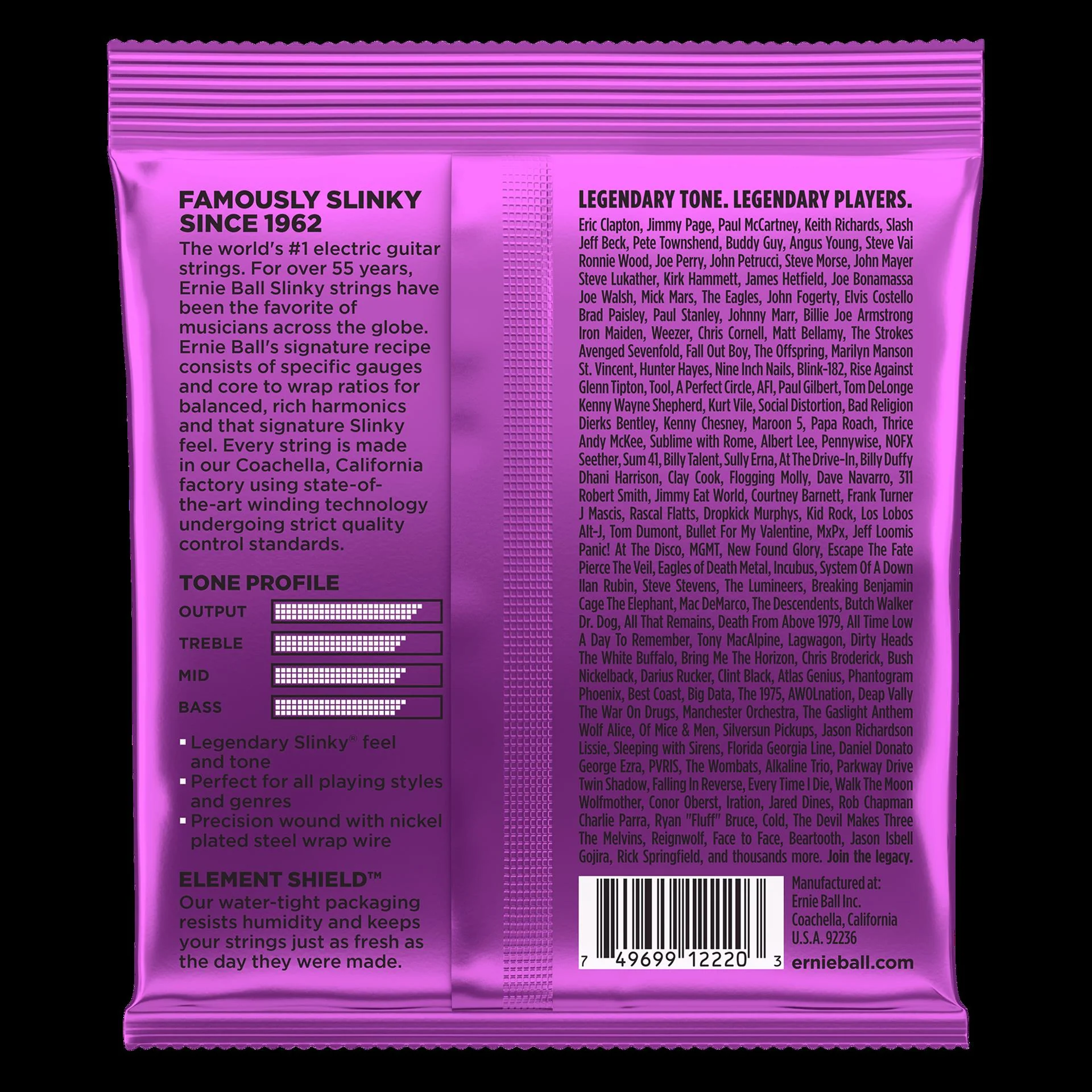Ernie Ball E2220 11-48 Power Slinky Electric Guitar Strings - Image 4