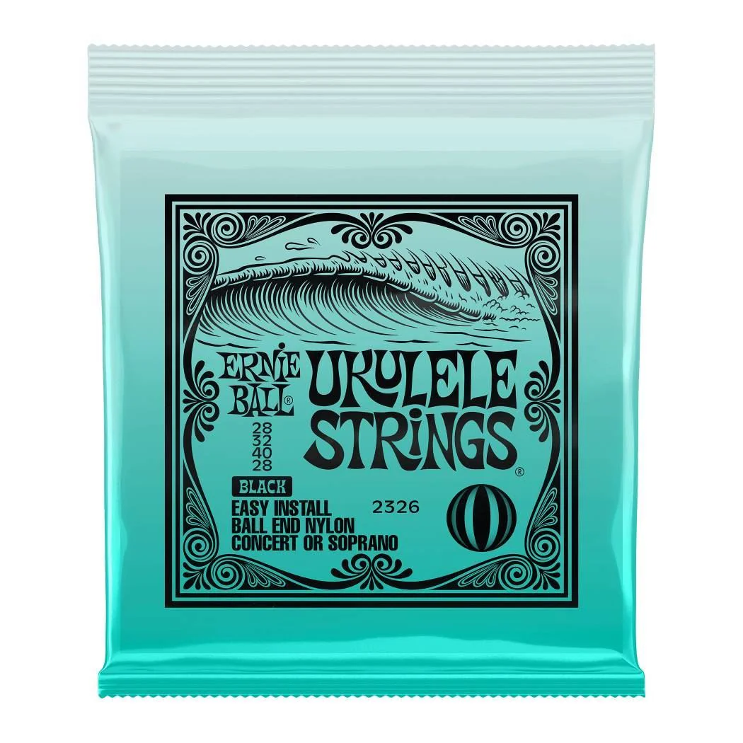 Ernie Ball E2326 Concert / Soprano Ukulele Strings Ball End - Black - Image 2