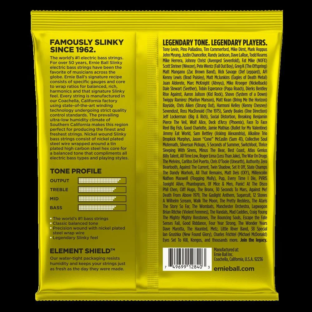 Ernie Ball E2840 Beefy Slinky Bass Guitar Strings - Image 2