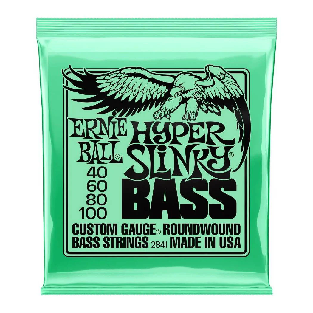 Ernie Ball E2841 40-100 Hyper Slinky Bass Nickel Wound Electric Bass Guitar Strings - Image 2