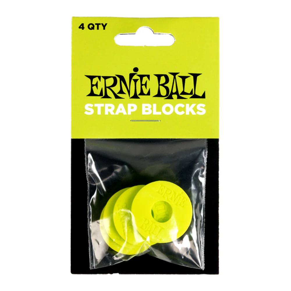 Ernie Ball Guitar Strap Blocks in Green - 4-Pack - Image 2