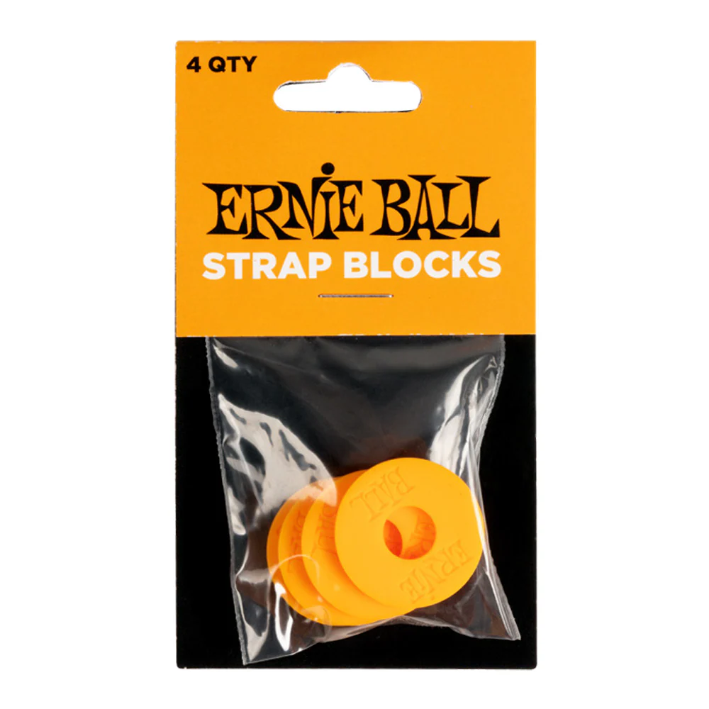 Ernie Ball Guitar Strap Blocks in Orange - 4-Pack - Image 2
