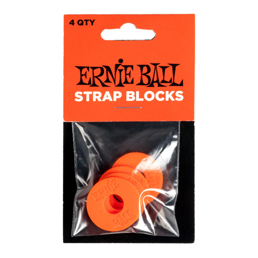 Ernie Ball Guitar Strap Blocks in Red - 4-Pack - Image 2