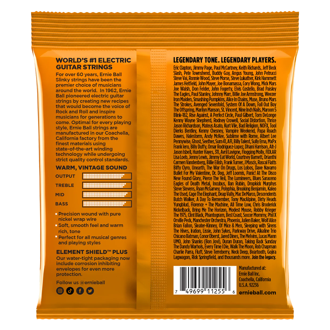 Ernie Ball Hybrid Slinky Classic RnR Electric Guitar Strings 3-Pack 9-46 - Image 2