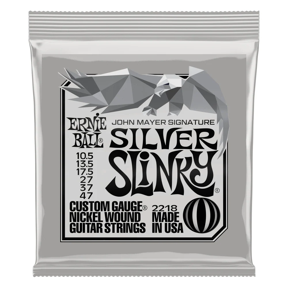 Ernie Ball John Mayer Silver Slinky Electric Guitar Strings - 10.5-47 - Image 4
