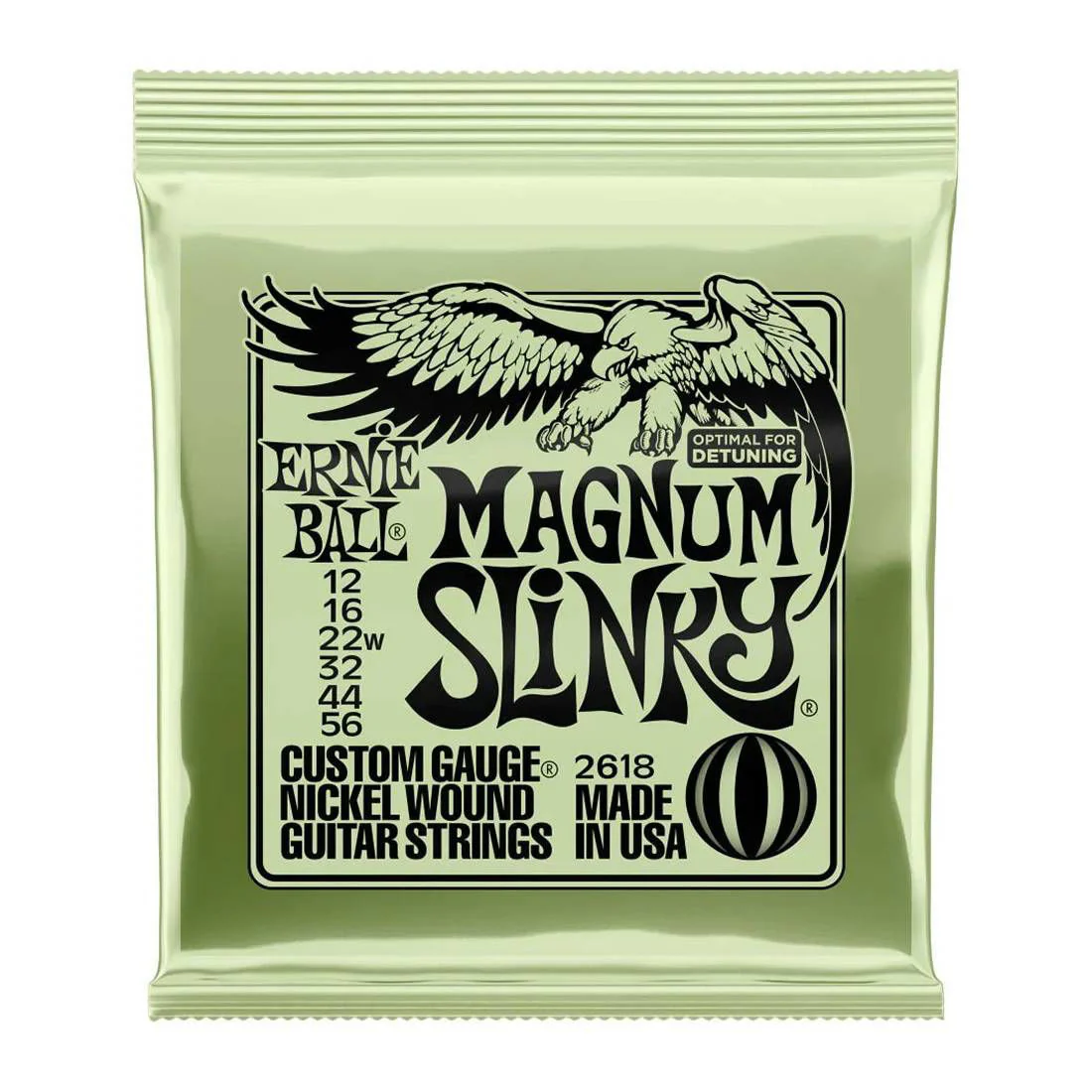 Ernie Ball Magnum Slinky (Olive) 12 - 56  (12, 16, 22W, 32, 44, 56) Electric Guitar Strings - Image 2