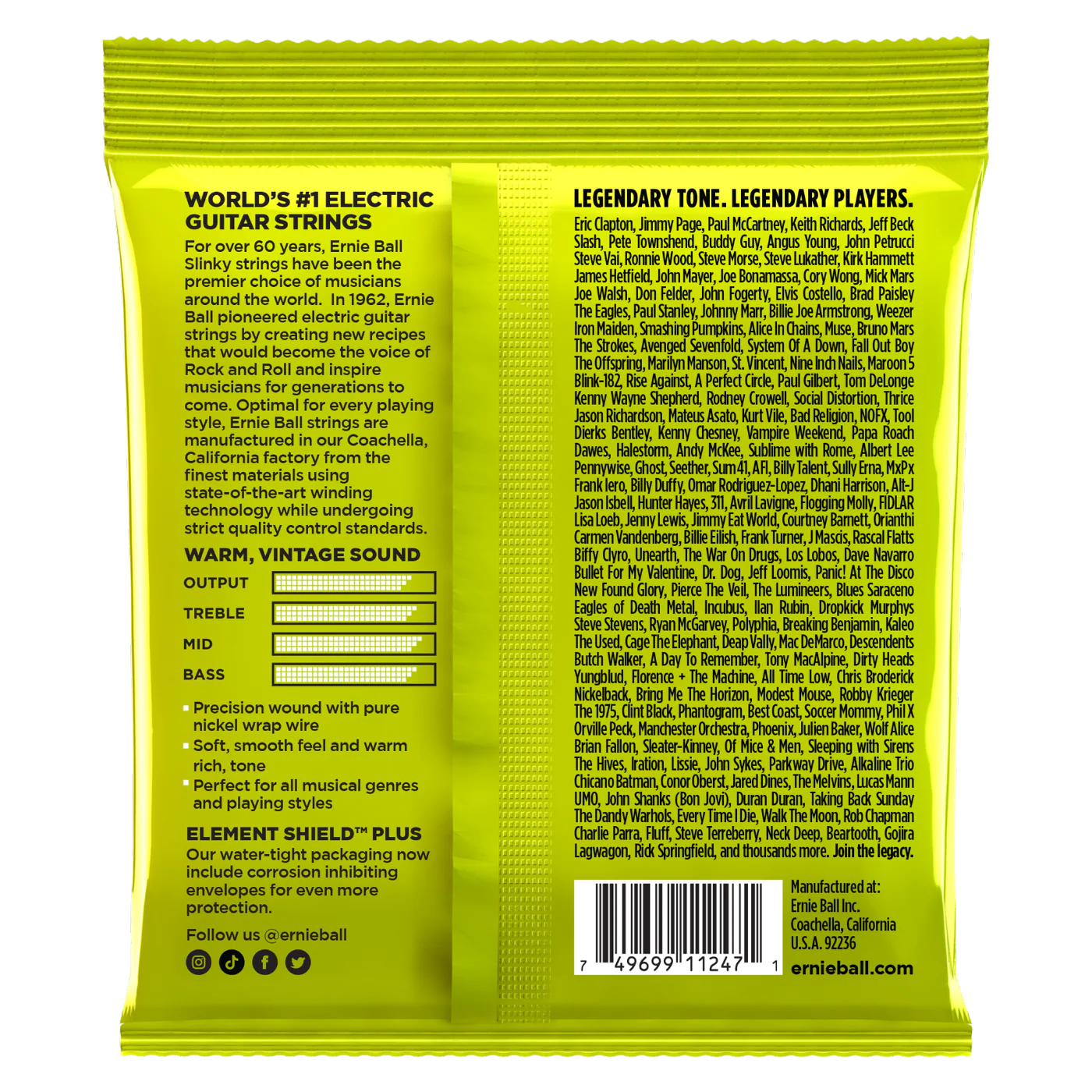 Ernie Ball Regular Slinky Classic RnR Electric Guitar Strings 3-Pack 10-46 - Image 2