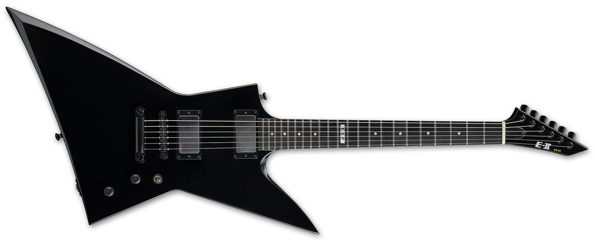 ESP E-2 EX Electric Guitar - No Trem - Black - Image 6