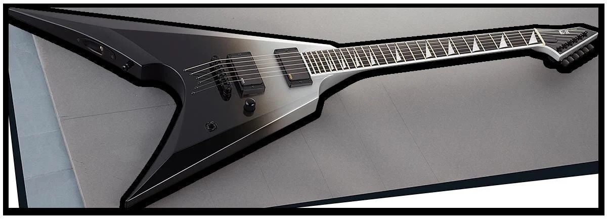 ESP E-II Arrow Electric Guitar NT Black Silver Fade - Image 3
