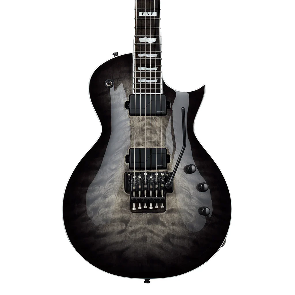 ESP E-II Eclipse Floyd Rose Quilt Maple Top - Charcoal Burst - Image 5