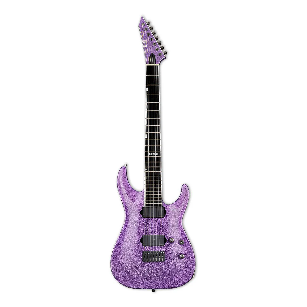 ESP E-II Horizon NT-7B Hipshot Electric Guitar in Purple Sparkle - Image 6