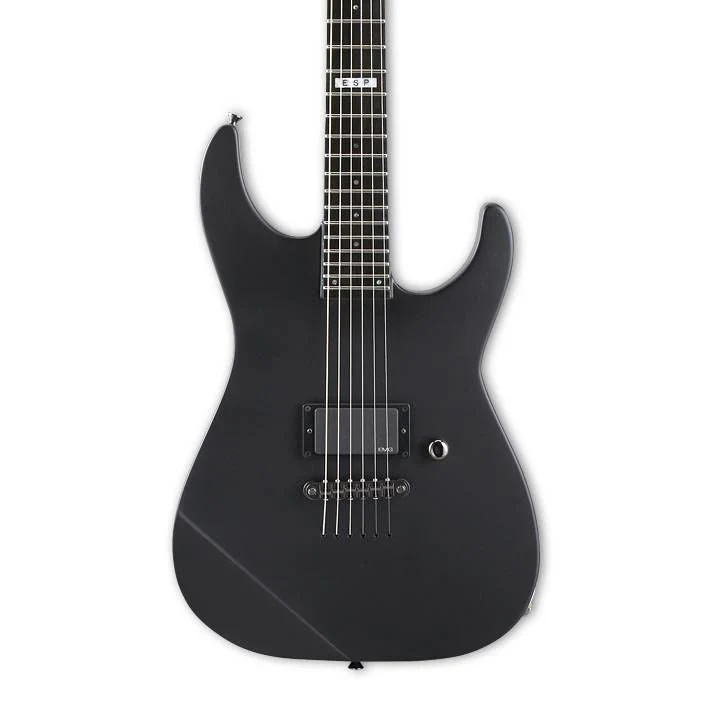 ESP E-II M-I Neck Thru Electric Guitar in Black Satin - Image 2