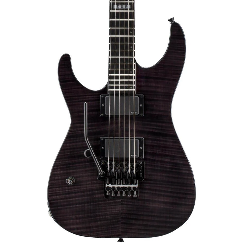 ESP E-II M-II LH Electric Guitar Left-Handed FM See Thru Black FR EMG - Image 8