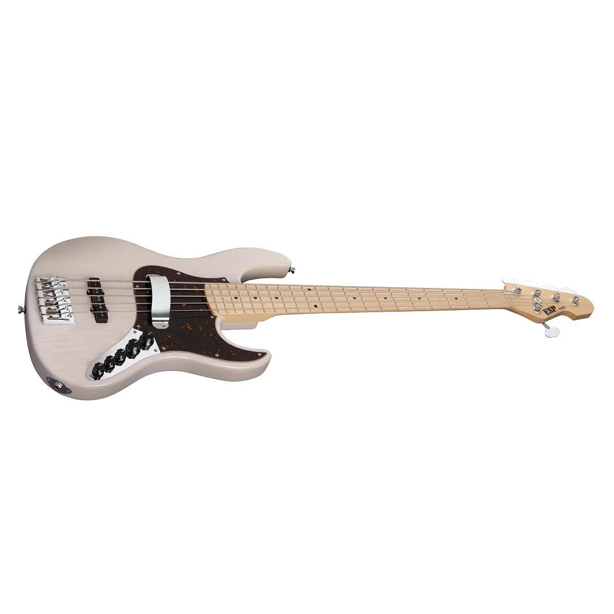 ESP Original Custom Shop Amaze 5-String Bass Guitar Trans White - Image 2