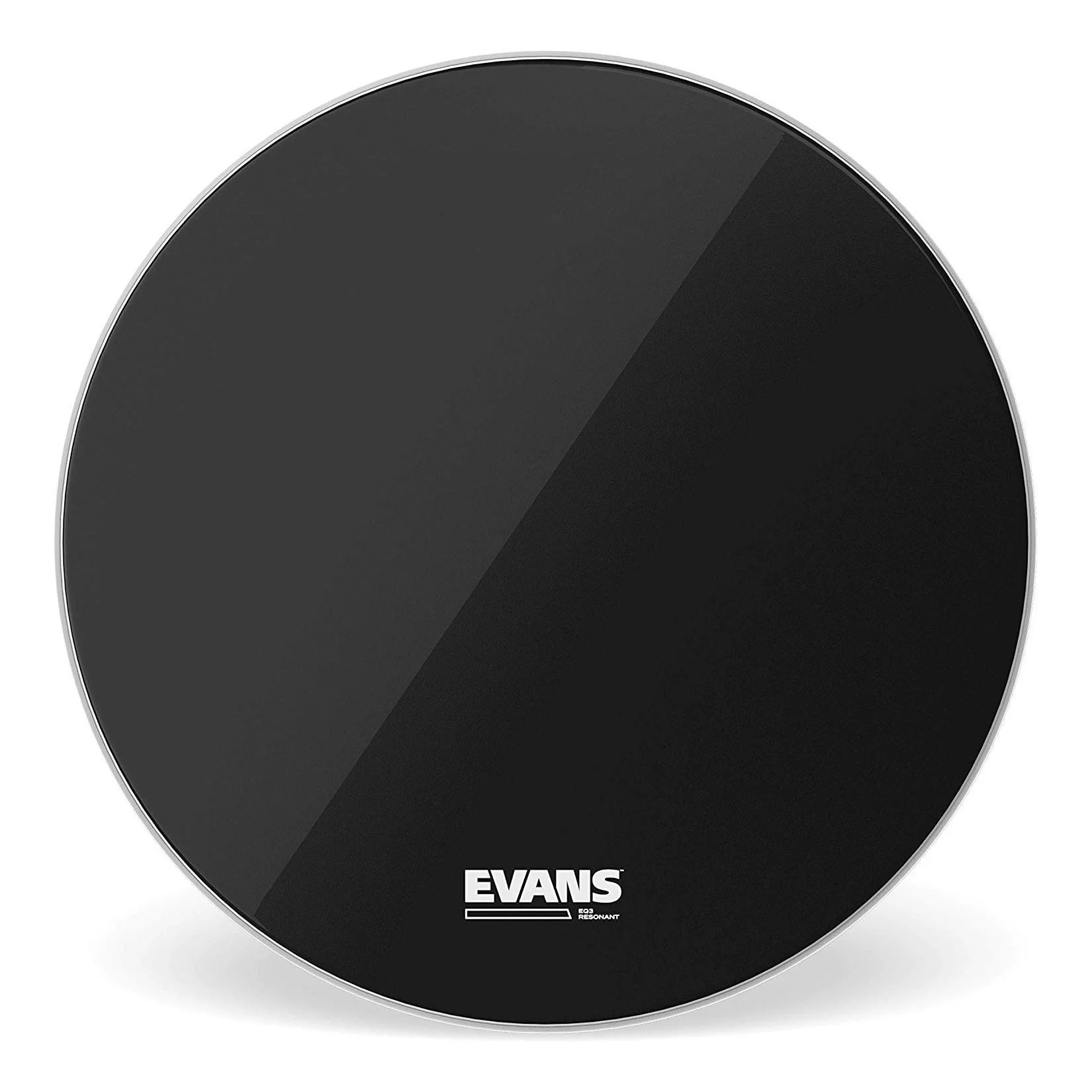 Evans 20 inch EQ3 Resonant Black Bass Drumhead No Port - Image 2