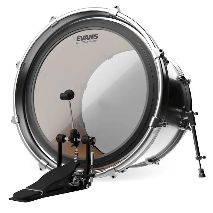 Evans 24 inch EMAD2 Batter Clear Bass Drumhead - Image 4