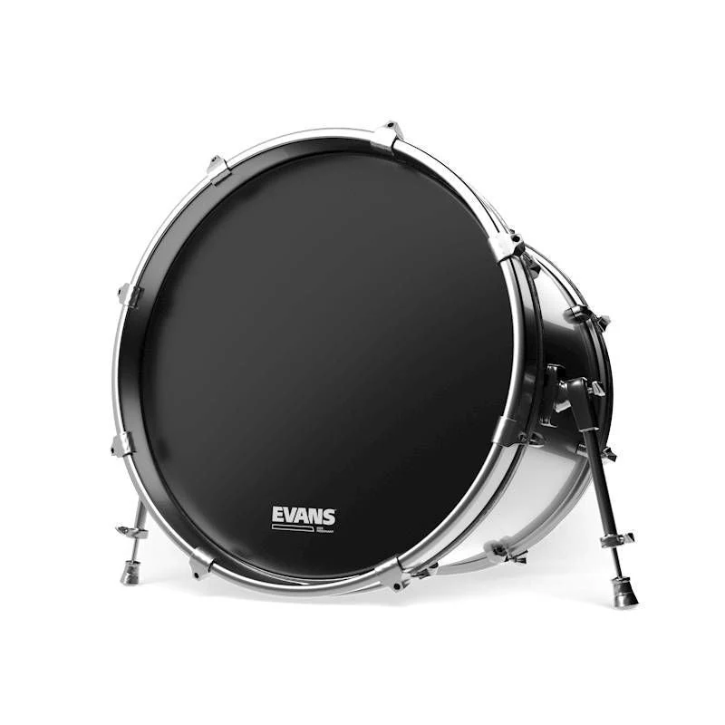 Evans 26 Inch EQ3 Resonant Black Bass Drumhead No Port - Image 2