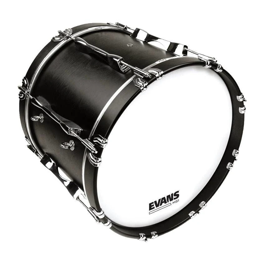 Evans 30 Inch MS1 White Marching Bass Drumhead - Image 2