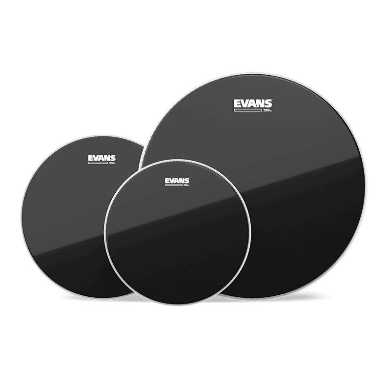 Evans Black Chrome Tompack, Standard (12 inch,  13 inch,  16 inch)