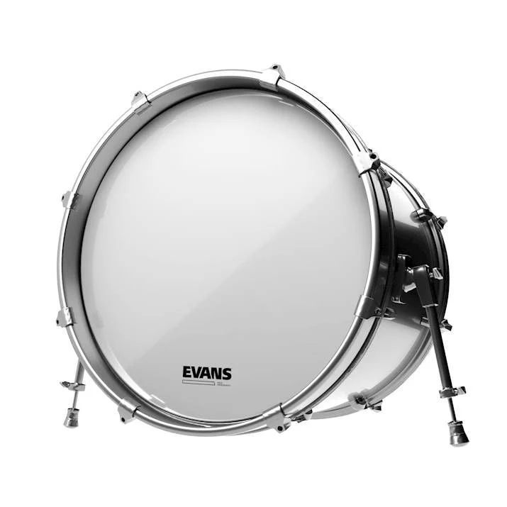 Evans EQ3 No Port Resonant Smooth White Bass Drumhead - 26 Inch - Image 4