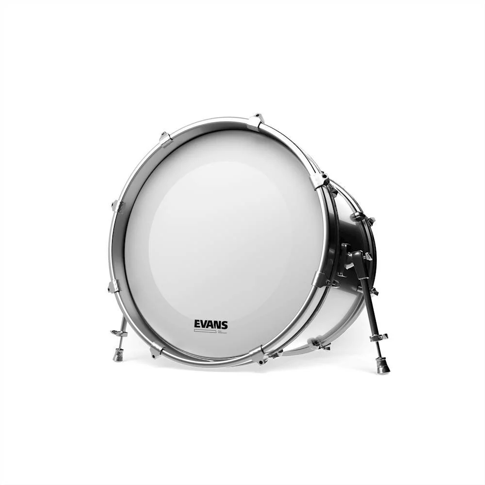 Evans EQ3 Resonant Coated White Bass Drum Head, No Port, 24 Inch - Image 3
